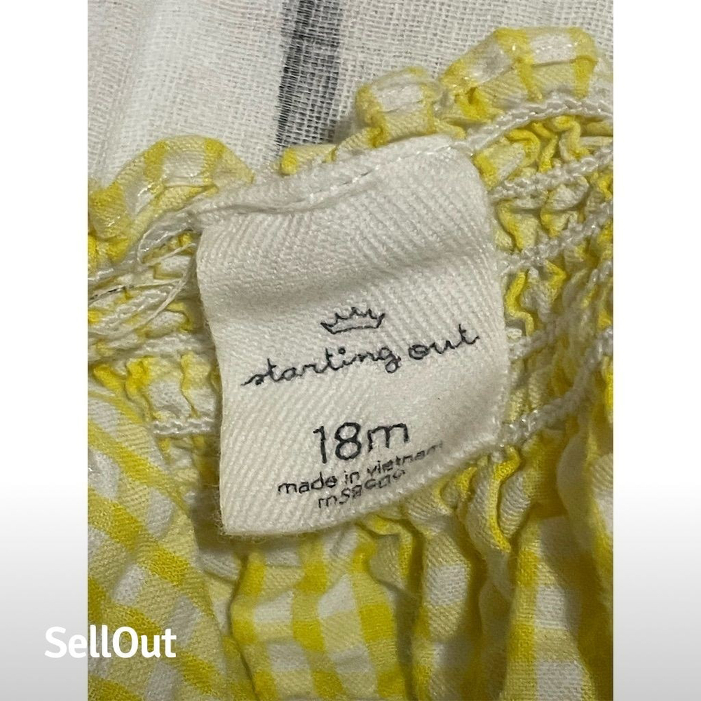 Starting Out Yellow Gingham Bodysuit 18m - Picture 6 of 7